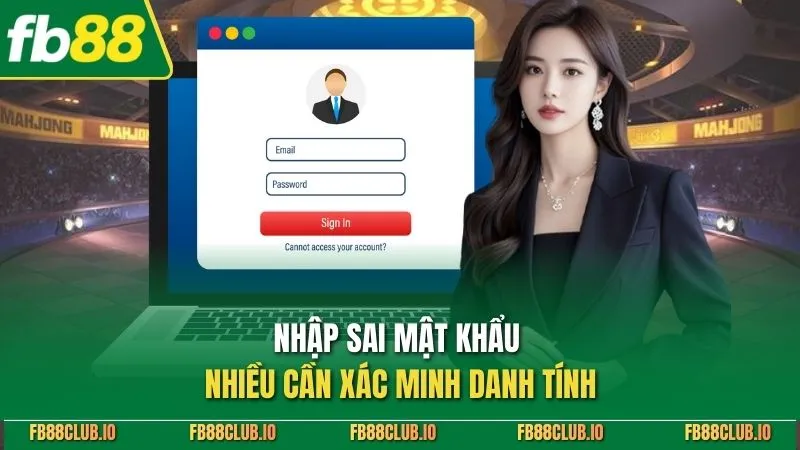 Nhập sai mật khẩu nhiều cần xác minh danh tính